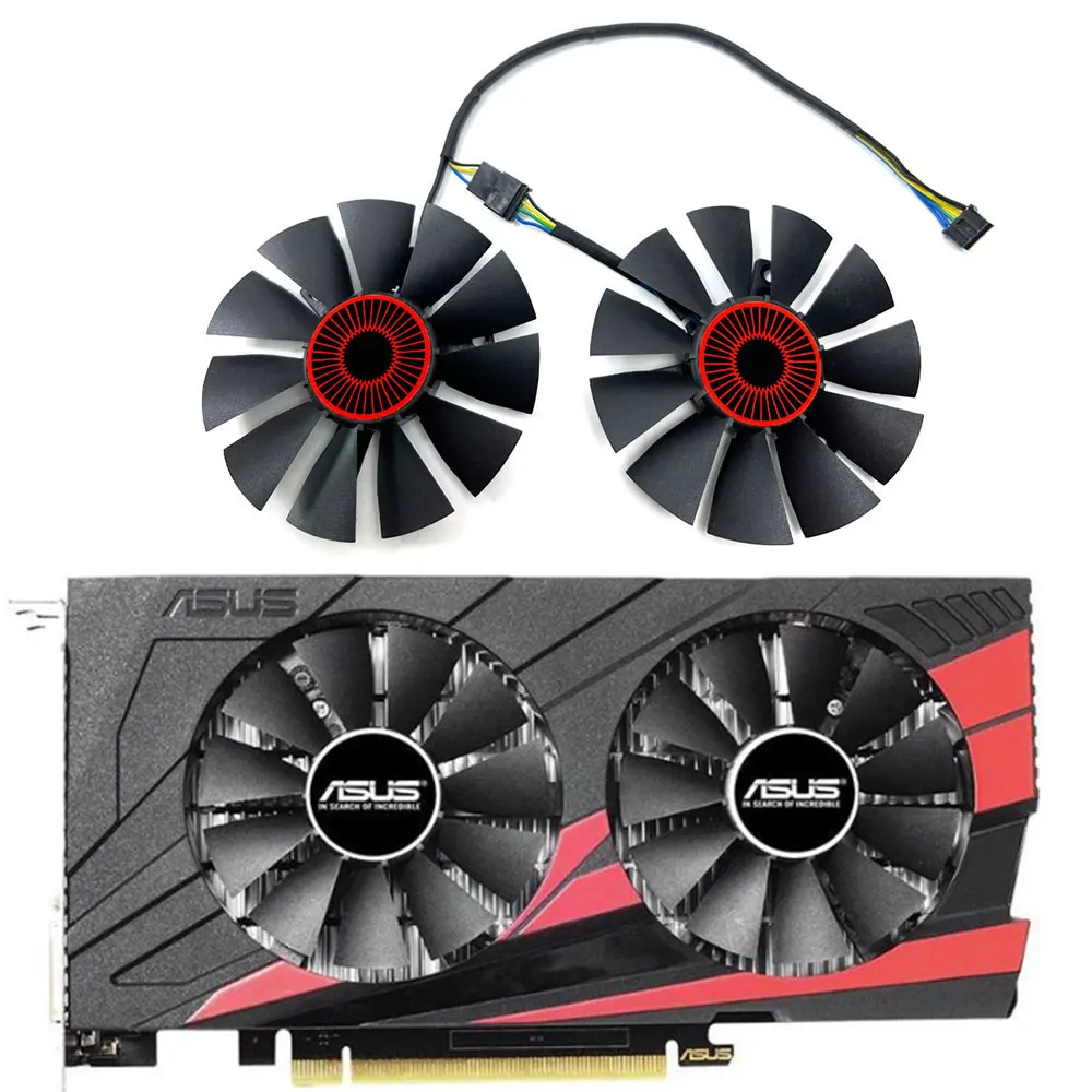 1Set Fd7010H12D T128010Sh Ex-Gtx Ventola Gpu 1050Ti, Per Asus Ex-Gtx 1050, 1050Ti, Strix-Gtx 1060, 960, 950, 750Ti Ventola Di Raffreddamento Della Sch