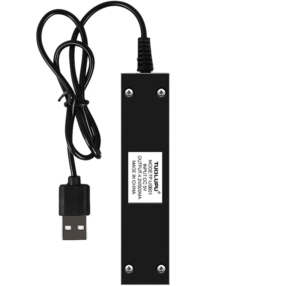 USB Battery Charger Adapter LED Smart For Rechargeable Batteries Li-ion 18650 26650 14500 18500 16650 Universal 1 Slot
