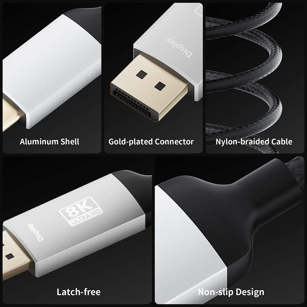 Premium Braided USB-C to DisplayPort Cable - Ultra High-Definition AV Connection