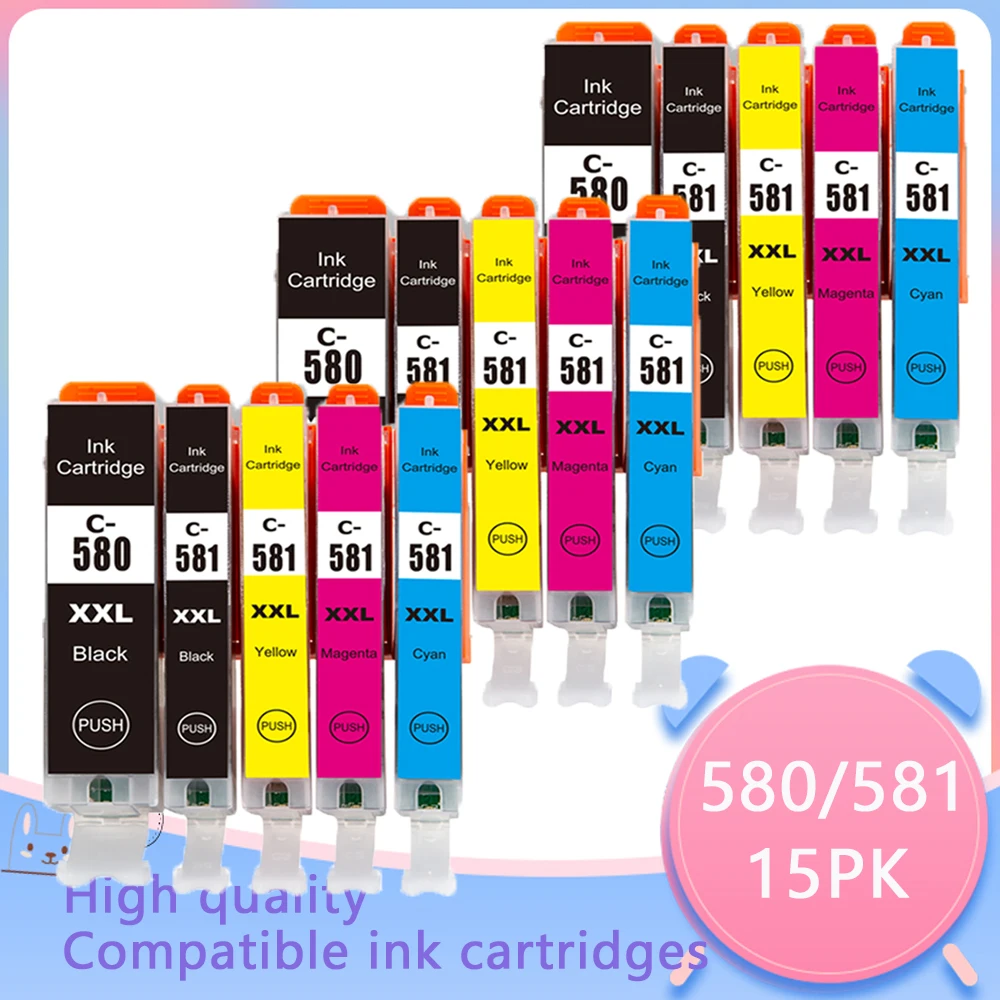 

PGI-580 CLI-581XL PGI580 Ink Cartridge Compatible For Canon PIXMA TR7550 TR8550 TS705 TS6350 TS6351 TS8150 TS8251 TS8350 TS8351