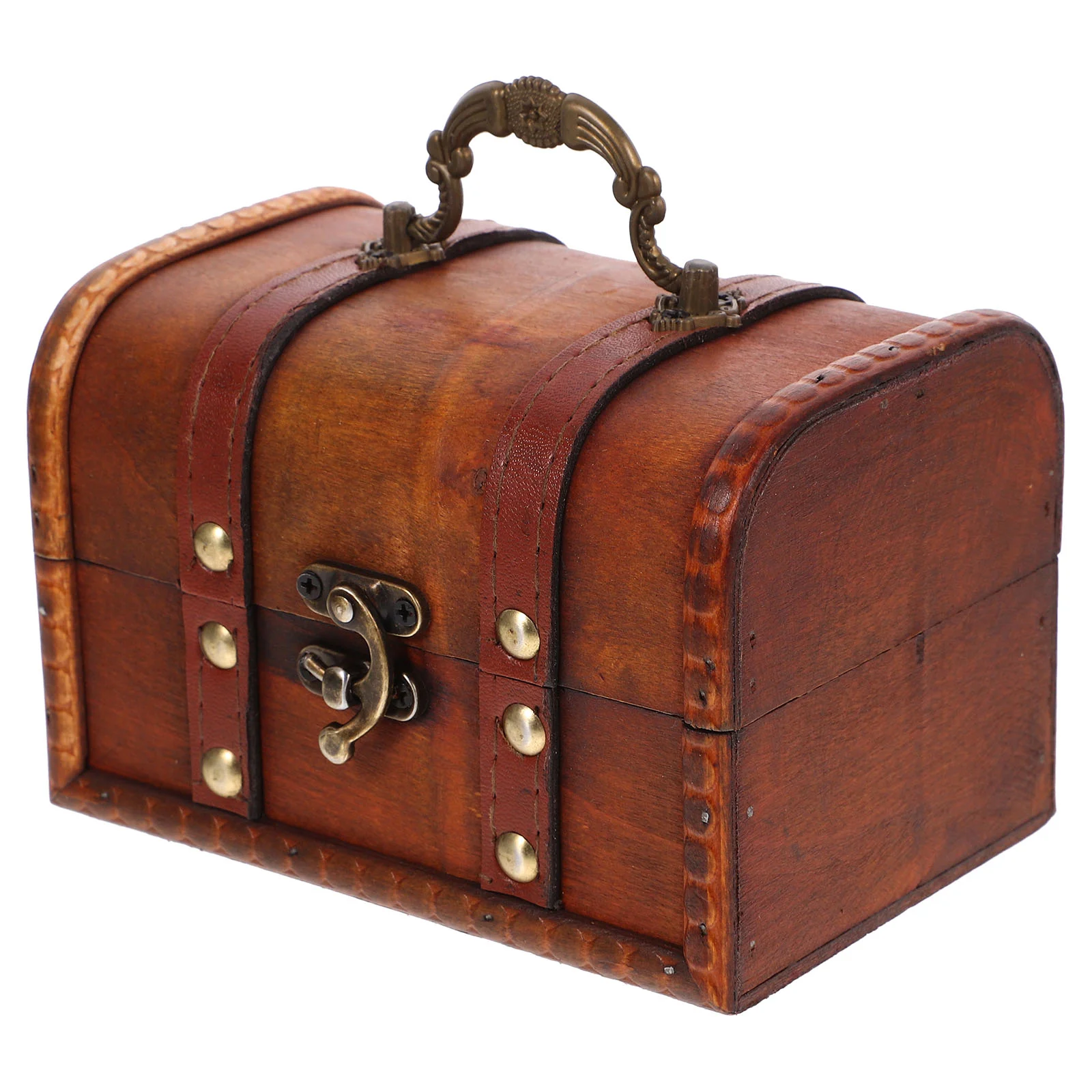 

Desktop Storage Box Wooden Treasure Miss Jewlery Small Metal Jewelry Case