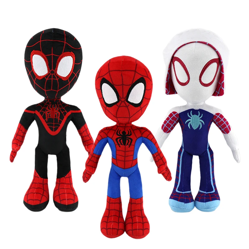 30cm Disney Marvel Spiderman Plush Toy Soft Stuffed Cartoon Stuffed Doll Large Plush Boy Cloth Doll Pillow Kid Christmas Gift disney marvel the avengers plush captain america panther groot rocky spiderman iron man hulk cartoon anime stuffed doll kid gift