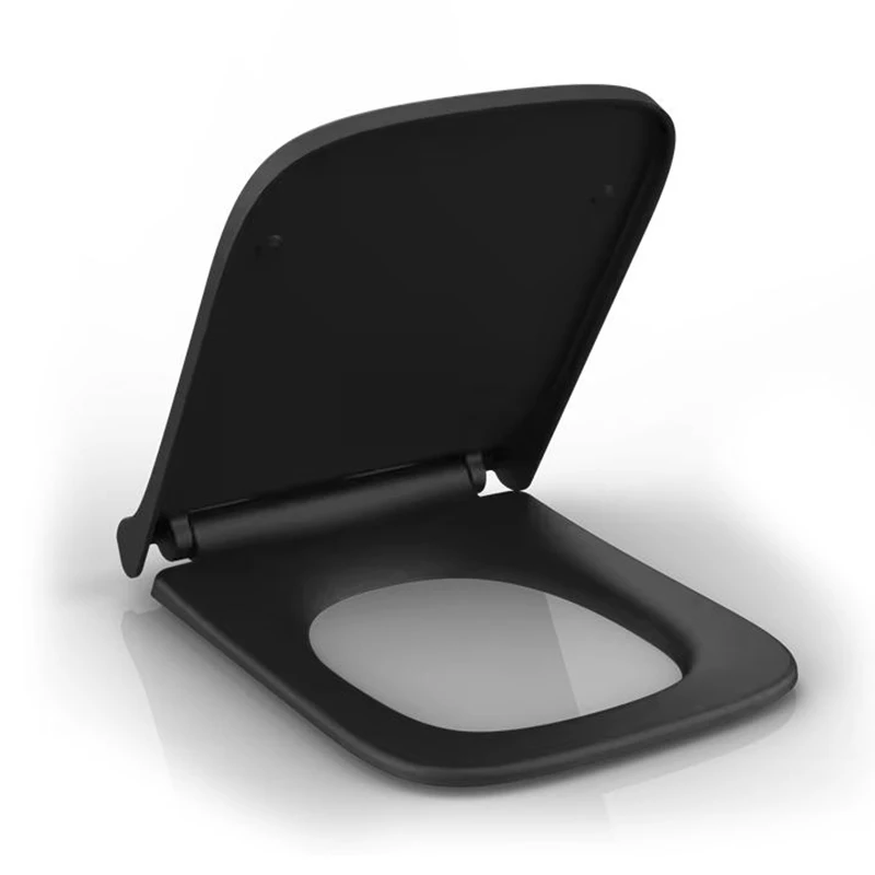 Duroplast UF penutup dudukan toilet hitam Matt untuk WC toilet dengan produsen dudukan Toilet