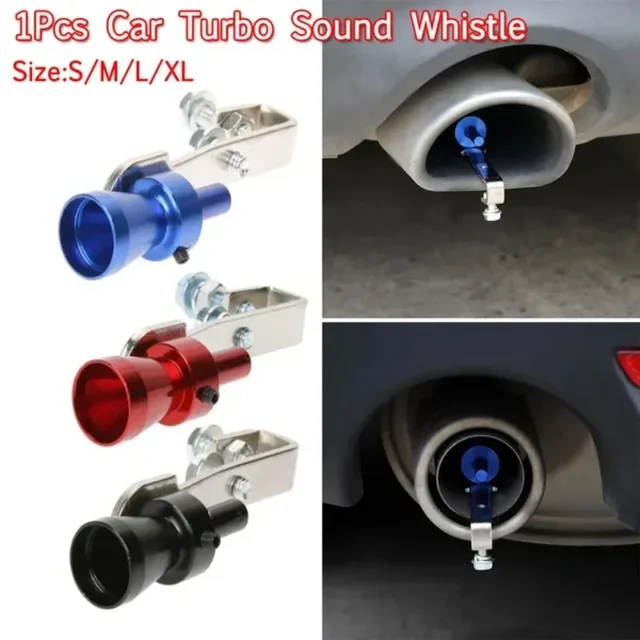 1Pc Universal Sound Simulator Car Exhaust Pipe Turbo Whistle Car Turbo Muffler Auto Parts