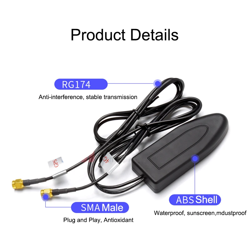 4G+GPS Dual Band Antenna Outdoor 3G 2G GSM Mobile Signal Booster Amplifier for High Precise Car Satellite Navigation Positioning