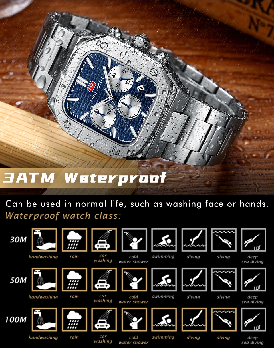 Montre à quartz MINI FOCUS pour homme étanche_voghion.com