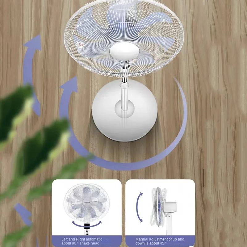 Cheap 220V Electric fan floor fan household mute shaking head mechanical timing desktop vertical dormitory energy-saving indus