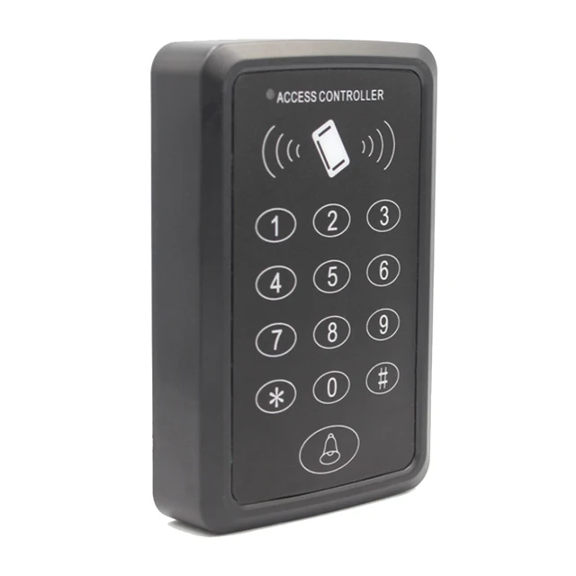 1500 Users Access Control Keypad with Outdoor Rainproof Cover RFID Access Controller Door Opener System EM4100 125KHz Key Card 6