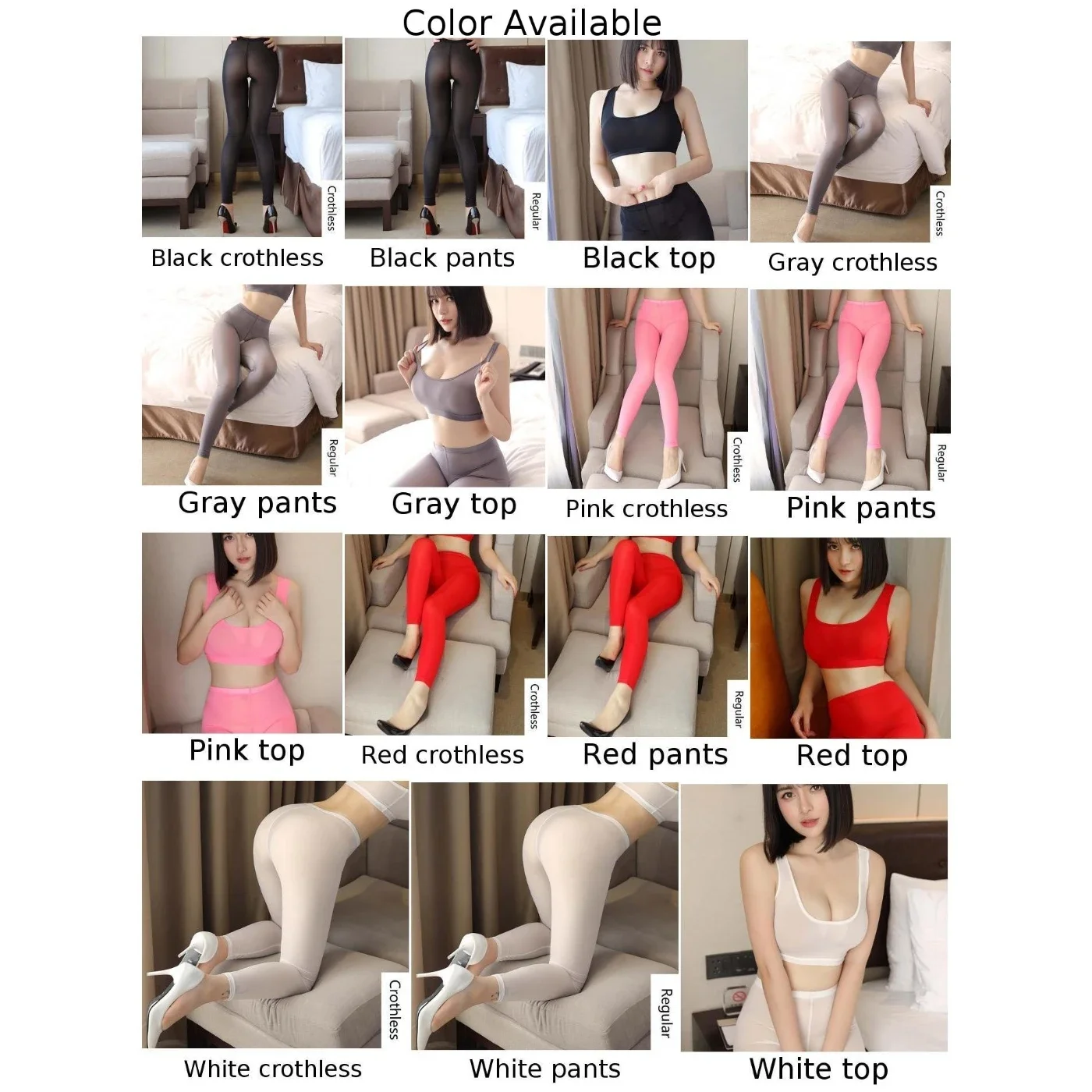 Sexy Bra Pants Woman Sexy Lingerie Leggings Stretch Tank Top Ice Silk Sheer Ultrathin Underwear Temptation Erotic Apparel