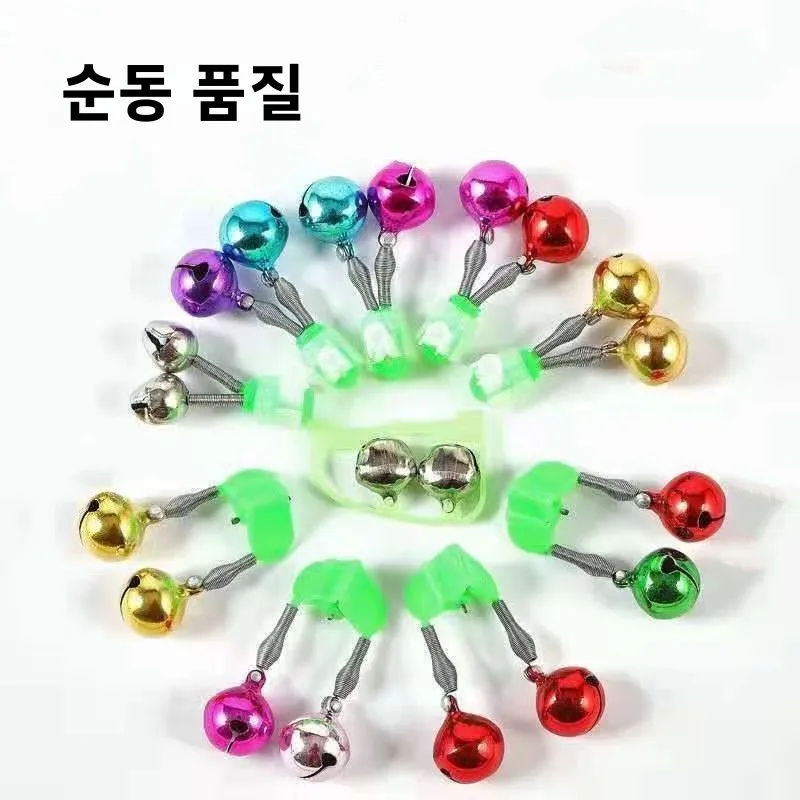 대형 구리 벨 피쉬 벨 알람 장치 캐스팅 로드 나선형 구리 벨 야간 낚시 조명 낚시 알람 바다 낚싯대 캠핑 장비
