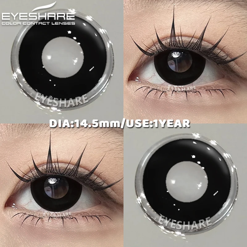 EYESHARE Cosplay White Contact Lenses - Colored Anime Eye Makeup for Halloween Accessories