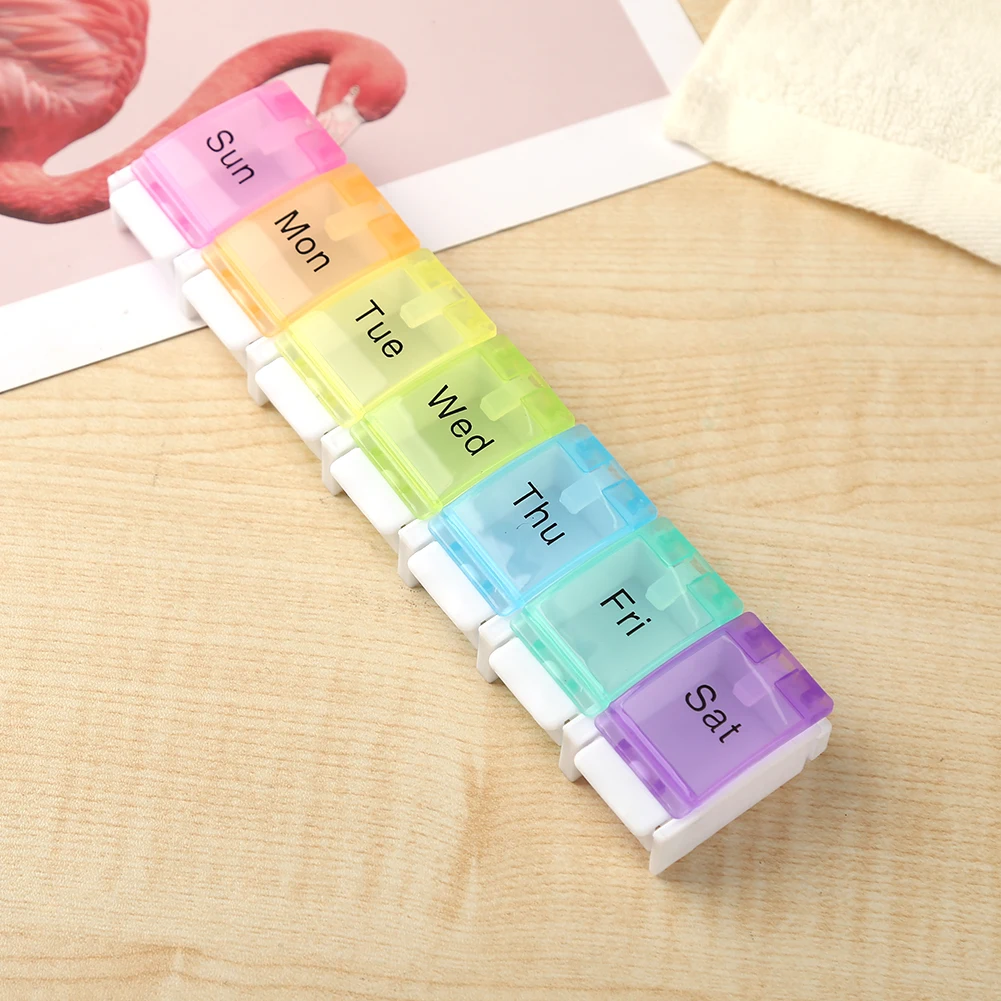 7 Days Weekly Pill Box Tablet Holder Storage Case For Medicine Drug