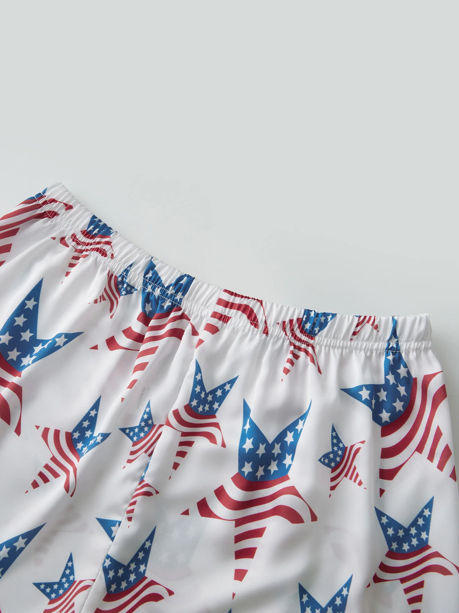 Women s Patriotic 4th of July Pajama Set Short Sleeve Lapel Button Up Star Print Tops and Shorts Sleepwear Sets for