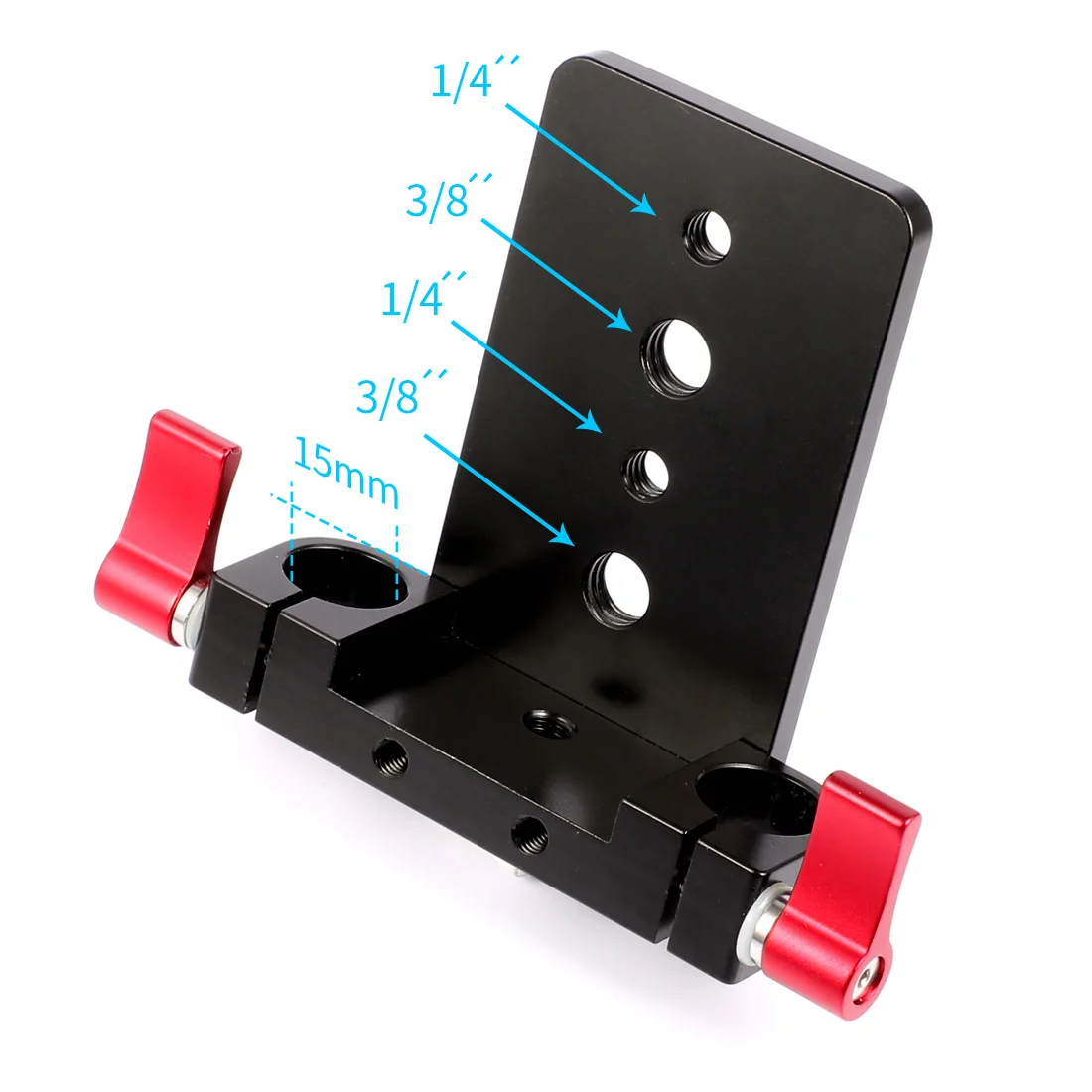 FEICHAO 15mm Rod Clamp 1/4 3/8 Cheese Mount 19mm for Camera Shoulder Rig Follow Focus System Switch Plate Tripod Base Photo Vlog