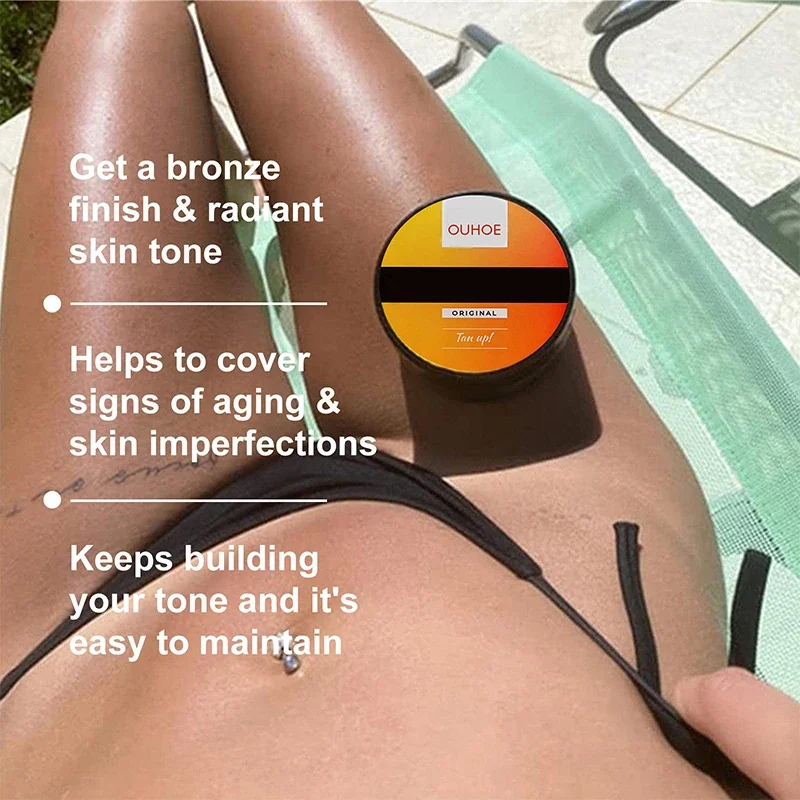 50/100ml Body Tanning Cream Bronze Skin Tanning Lotion Effective Sun Aid Take In Sunlight Moisturizing Cream Body Care Products