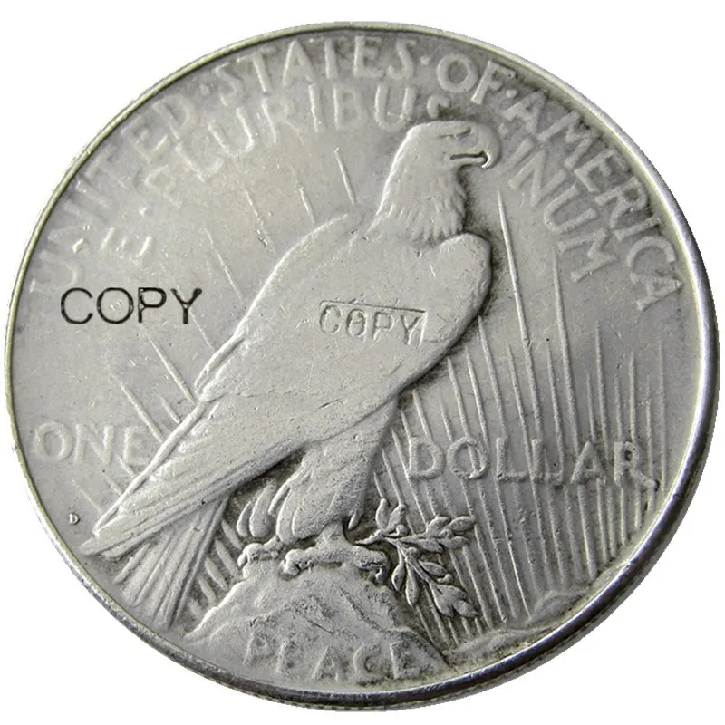 

США 1927-D Мир доллар Посеребренная КОПИЯ монета