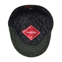 JANGOUL Newsboy Caps Men Wool Blend Flat Cap Winter Warm Hat Driving Hats Gastby Ivy Caps for Male Vintage British Beret 5