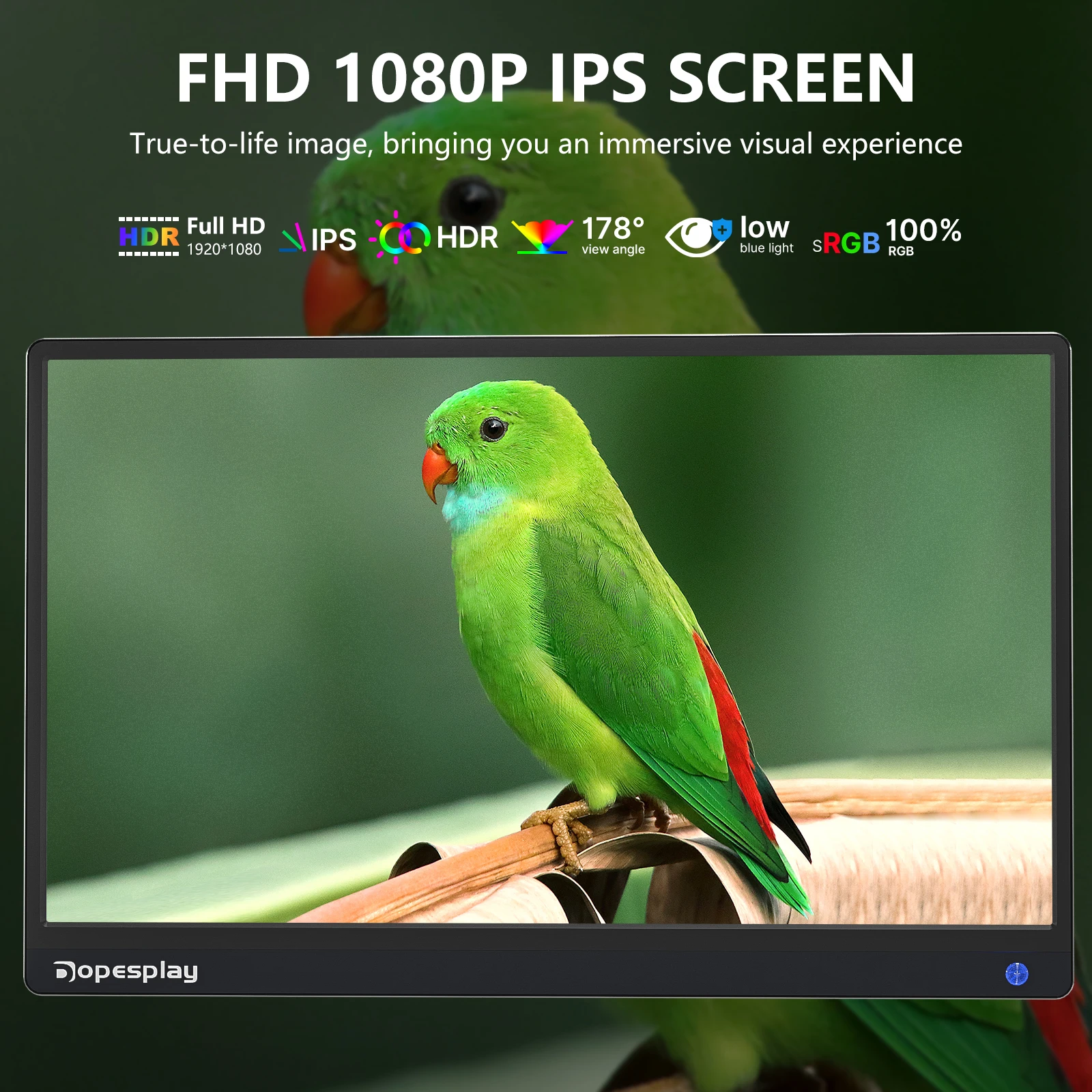 Dopesplay ޴ ġ ũ  Ʈ 10800 ġ  ÷ PC 15.6 P Ps4 Ps5 , 1080 mAh ͸ 