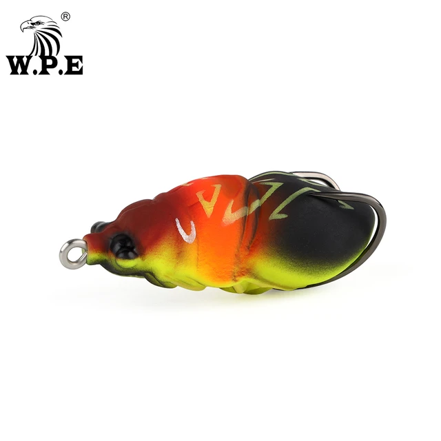 Topwater Frog Lures Sequins, Bass Fishing Lures Soft Swimbait Baits with  Tackle Box for Bass Trout