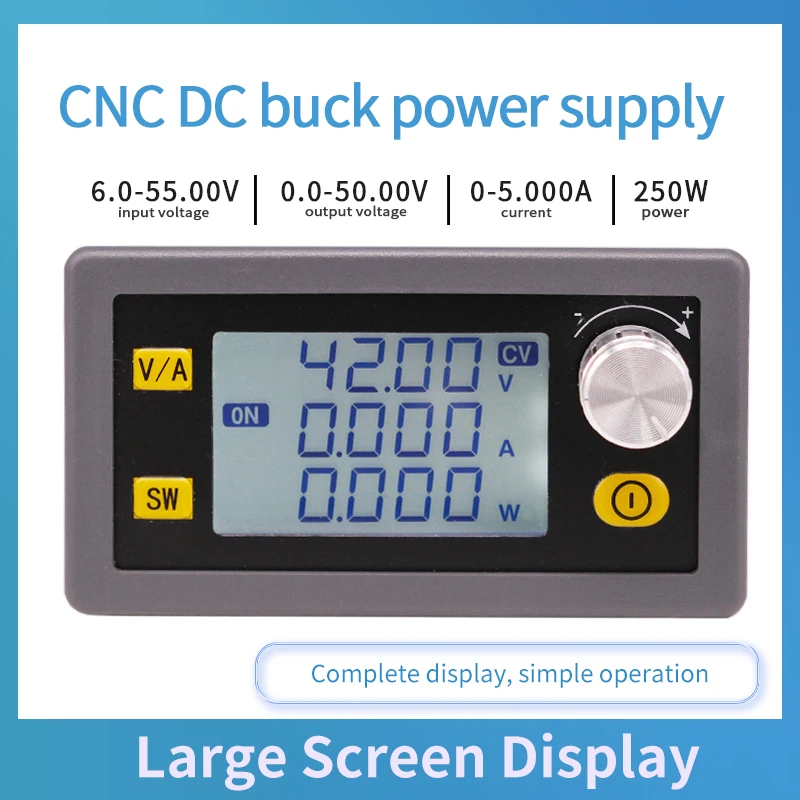 

DC step-down power module buck adjustable constant voltage and current 48v50v5a DIY kit CNC digital display portable
