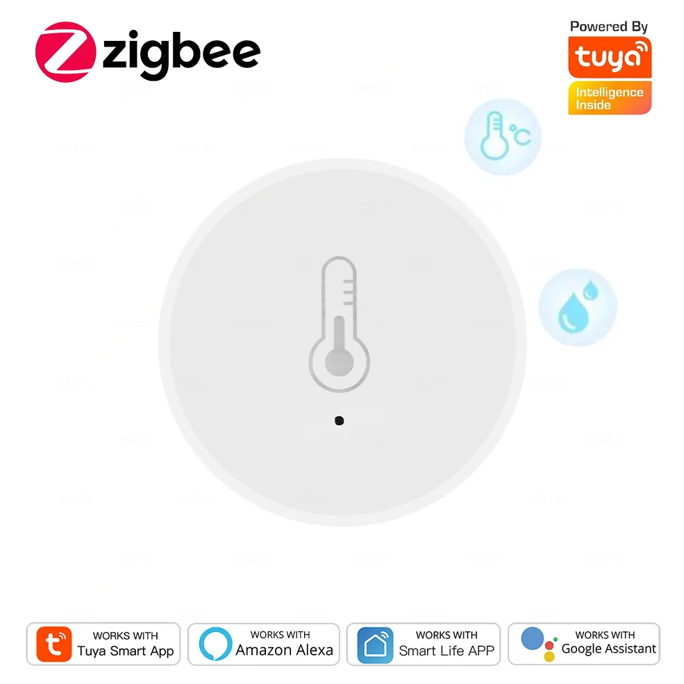 Tuya Zigbee Temperature and Humidity Sensor App Remote Monitor Thermometer Hygrometer temperature humidity meter temperature humidity sensor For Home/Plant Work with Alexa Google Home