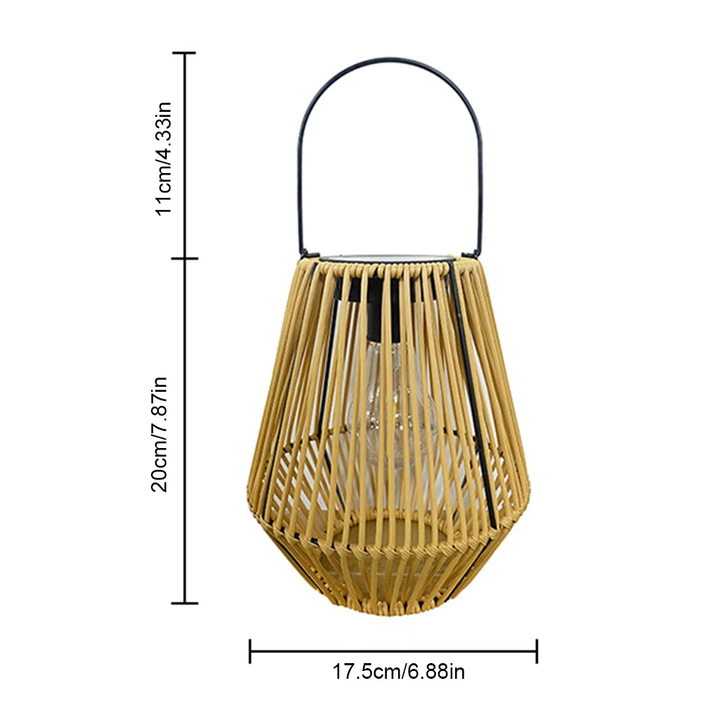 Outdoor Solar Lantern IP65 Waterproof Solar Hanging Lantern Light Solar Powered Decorative Light for Yard Garden Home Decoration