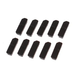 10 - Piece Dust Plug Set for Display Port Connectors - Protective Rubber Covers for Computers (Black)