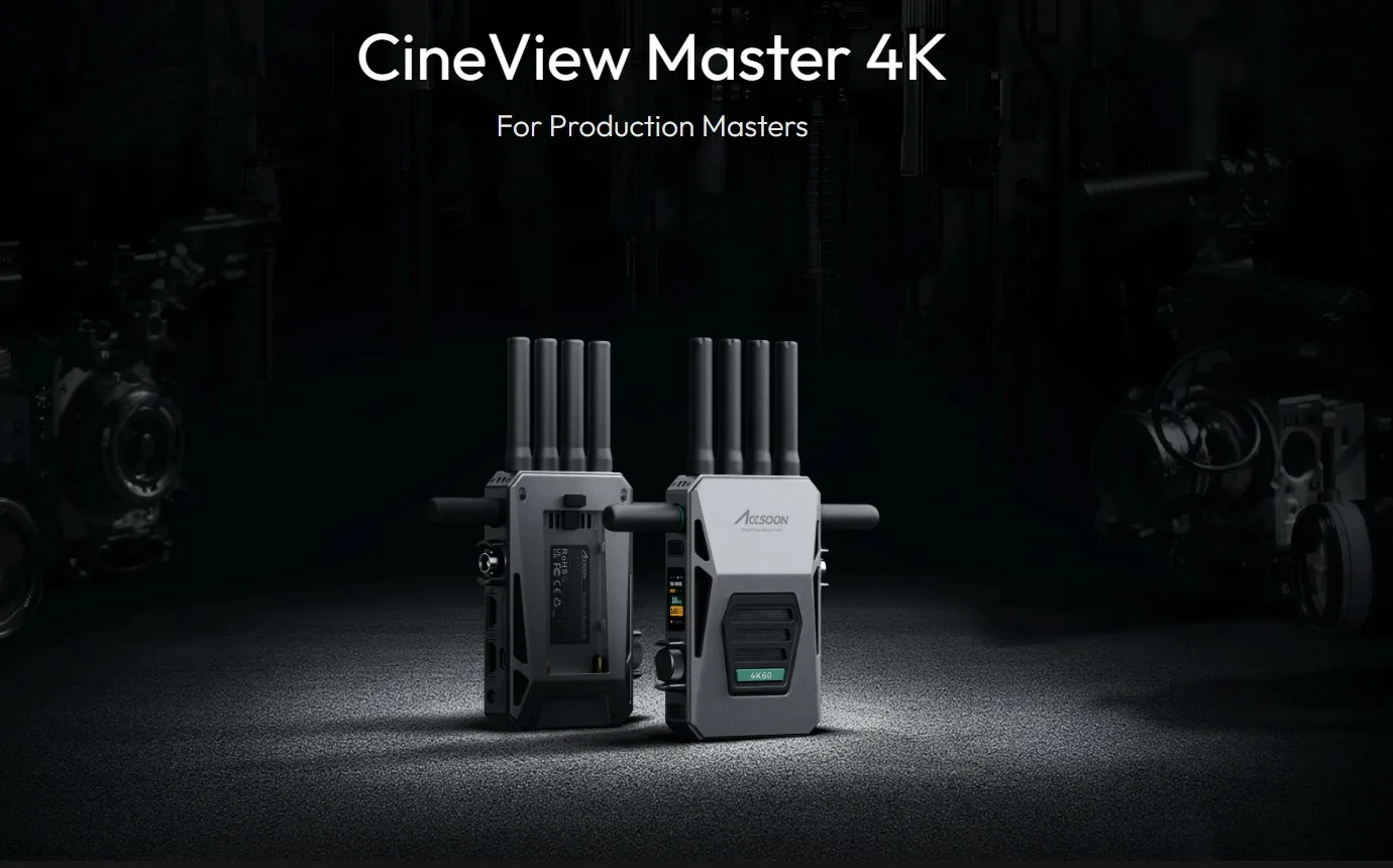 ACCSOON CineView Master 4K Wireless Video Transmission 4K 6G/5G/2.4GHz 8200ft Ra