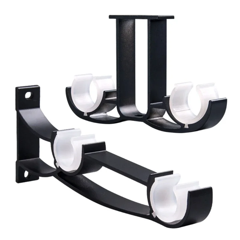 1pcs Double Curtain Rod Brackets Window Hardware Holder Home Decor Drop Shipping