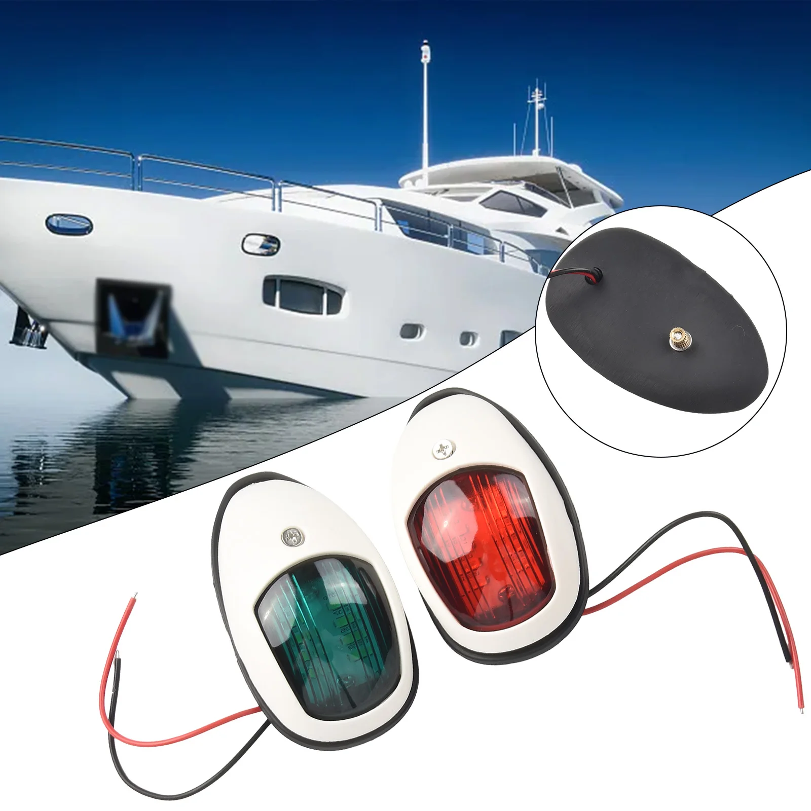 

Понтонные фонари для лодок, пара красных и зеленых 8 ламп для навигации, универсальная установка, качественный материал, простота в использовании