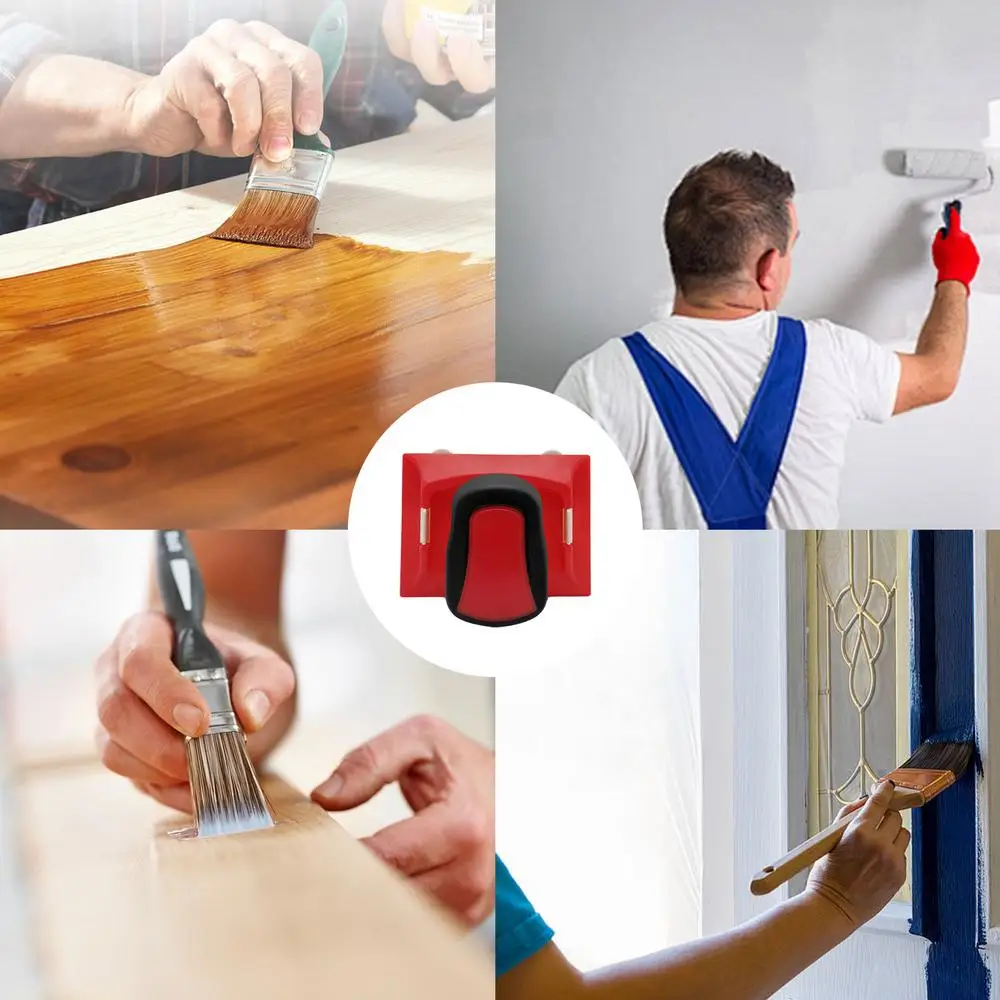 Description Picture 5 of itemRed Paint Edger Cutting In H-ome Interior Plastic Wall With Pad Nylon Bristles Edges Painting Corner and Edges