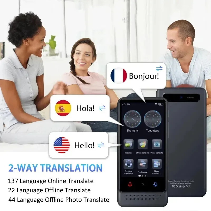 M12 AI intelligent voice translator offline Polish Ukrainian Turkish Czech Russian translator online 137 language translators