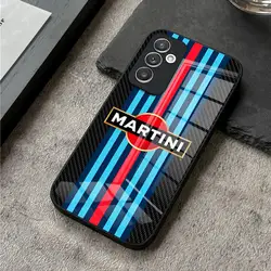 Martini Racing Horizontal Stripe Glass Phone Case for Samsung note20ultra (Z1)
