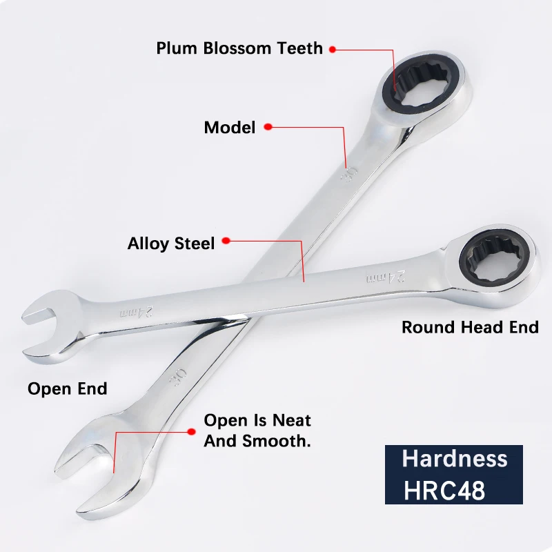 Ratchet Metric Wrenches Torque Universal Spanners for Car Repair Hand Tools 5