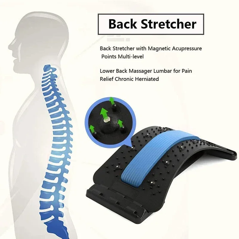 Magnetic Back Massager Waist Massage Instrument Back Stretcher for Pain Relief Muscle Relax Stretcher Posture Therapy Corrector