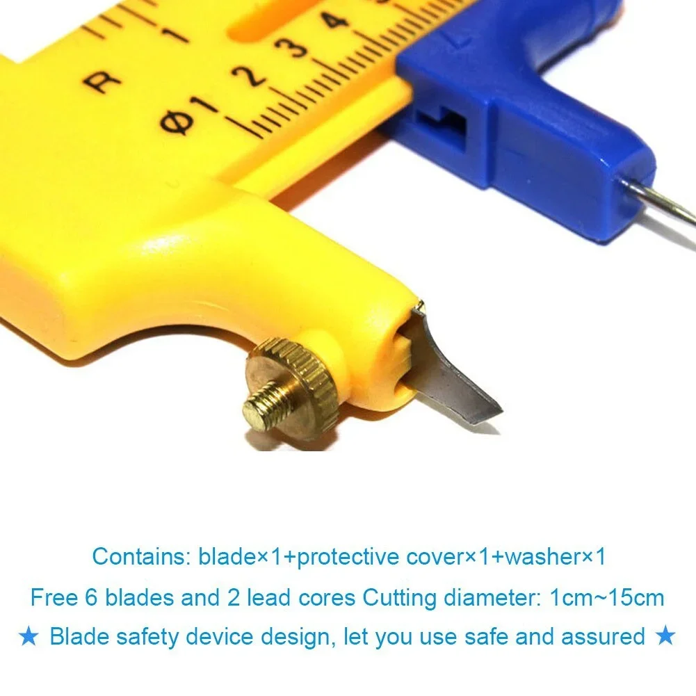 Circular Cutting Tool Adjustable Compass Circle Cutter Dia 10mm-150mm Cortador Cut PVC circular cutter