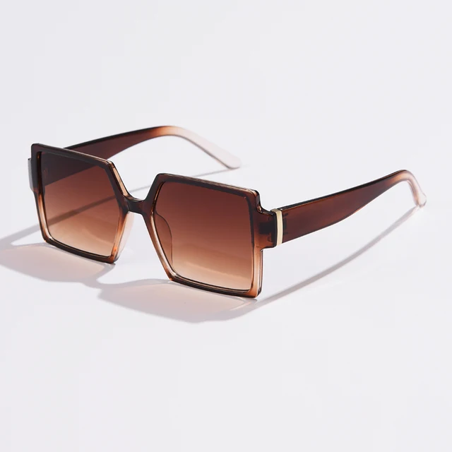 Vintage Oversize Square Sunglasses Women Retro Brand Big Frame Female Sun Glasses Black Fashion Gradient Eyeglasses Oculos 6