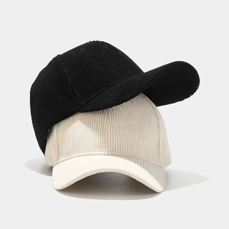 Spring Autumn Corduroy Baseball Cap Women Men Unisex Vintage Solid Snapback Hip Hop Hats Winter Adjustable Outdoor Sport Hat