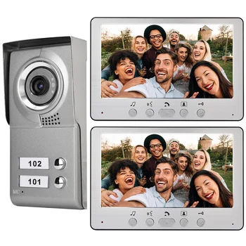 7inch Apartment Wired Video Door Phone Audio Visual Entry Intercom System Visual Entry Intercom System Home Visual Doorbell 1
