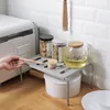 Expandable Kitchen Cabinet Organizer (35-67cm) Storage Rack Kitchen Shelf Dish Bowl Organizer Condiment Rack Kitchen Utensils 2