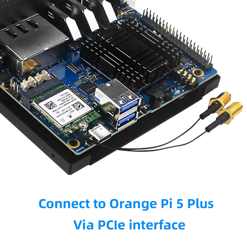 Módulo sem Fios Orange pi Plus Wifi6 Mais Compatível com Bluetooth 5.2 Marca Dupla 2.4g 5g 1800m Wi-fi Rtl8852be Opi Plus - Imagem 5