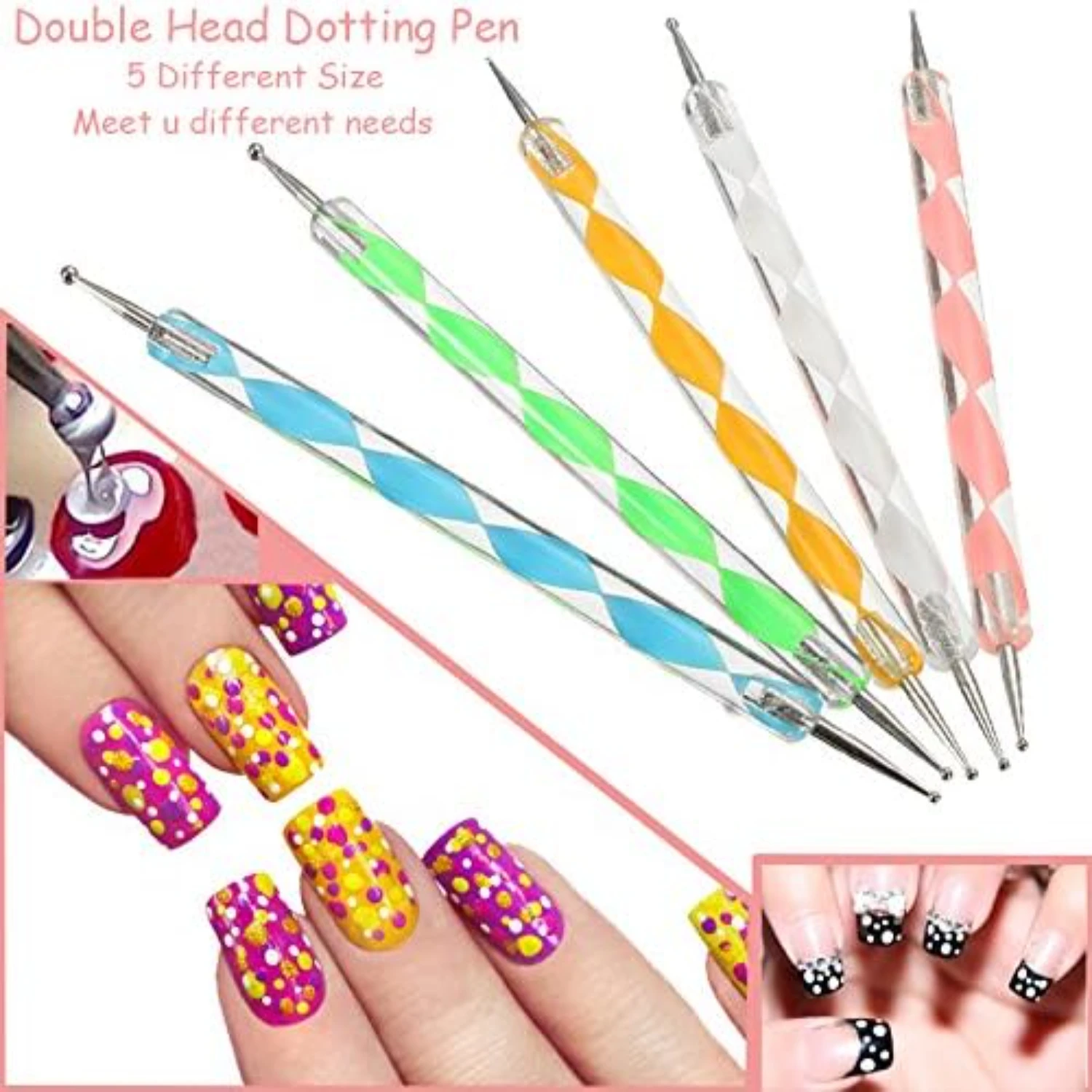 Experience Enhanced Crafting with Professional, Versatile 5-Piece COMIART Ball Stylus Set - Ideal for Nail Art, Sculpting, Embos 5