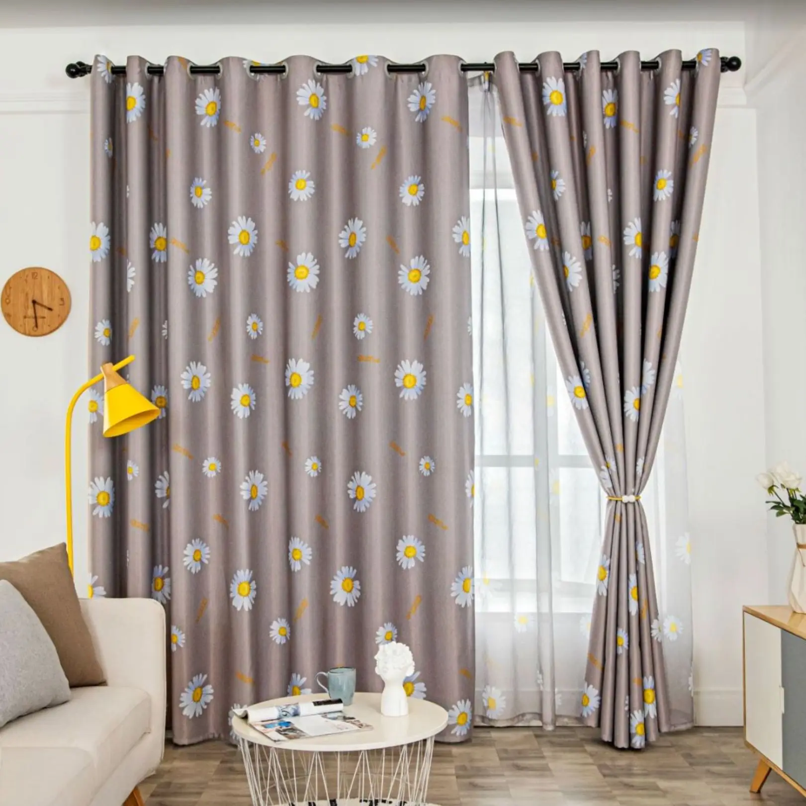 

Curtains Made of Simple Fabric That Blocks Light Children's Cartoon Curtains for Living Dining Room Bedroom