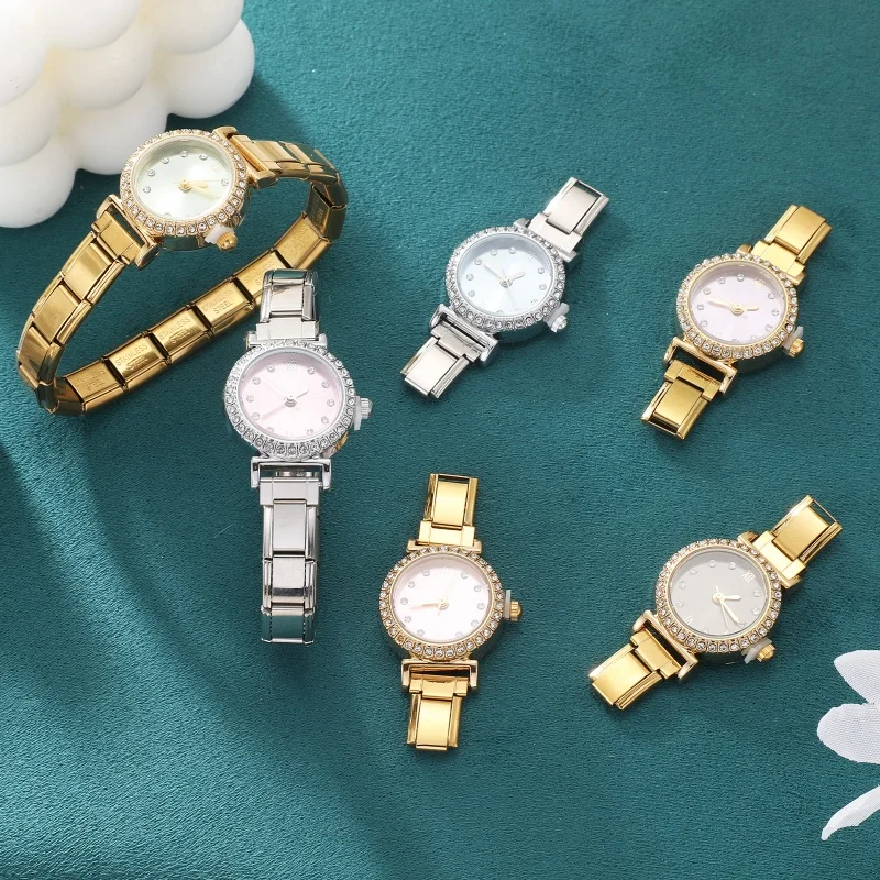 DIY 9MM Charm Stainless Steel Watch Bracelet