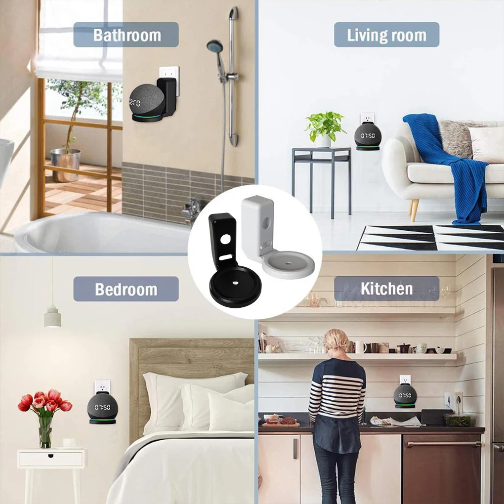 Description Picture 4 of itemSpeaker Wall Mount Bracket Holder For Echo Dot 4th Gen Smart Speaker Safe And Sound Cable Black