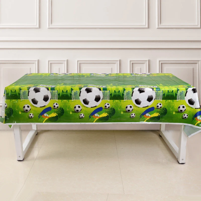 Soccer Party Disposable Tablecloth Football Sports Themed Birthday Party Supplies Table Cover Decoration  Kids Boys Favors Gift