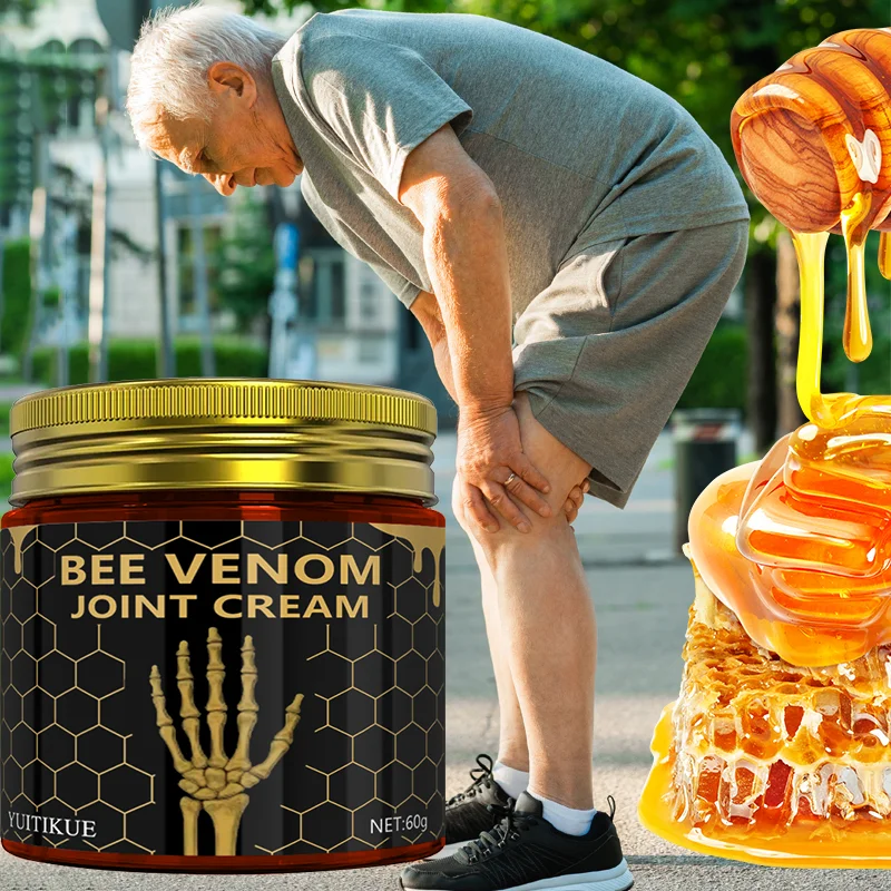 Bee Venom Joint Cream - Hypoallergenic and soothing moisturizing lotion with a light fragrance, suitable for all skin types.