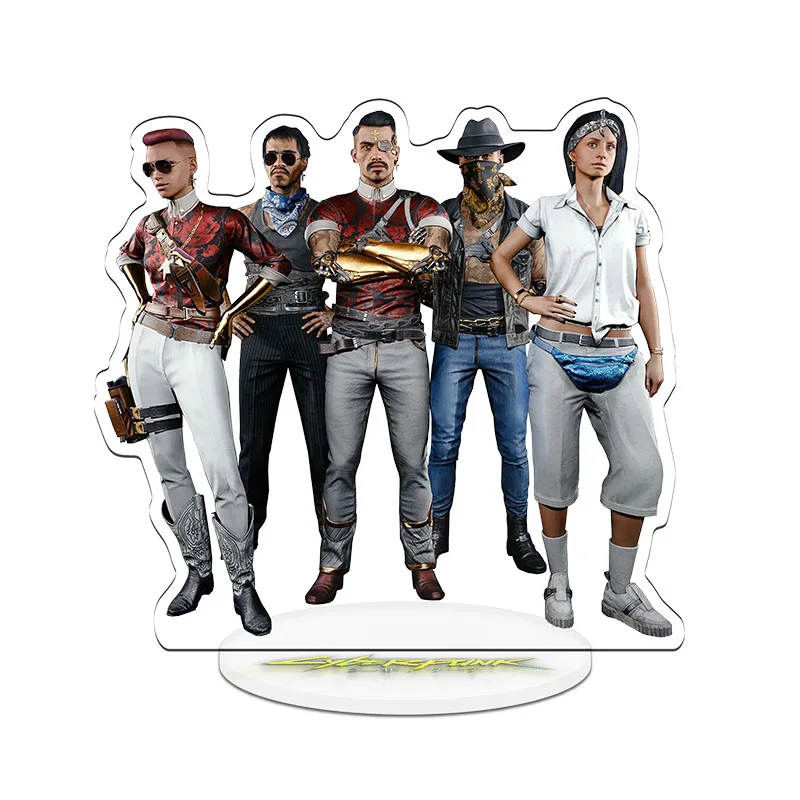 Cyberpunk 2077 Merchandise Display Stand with Keychain Gift Accessories