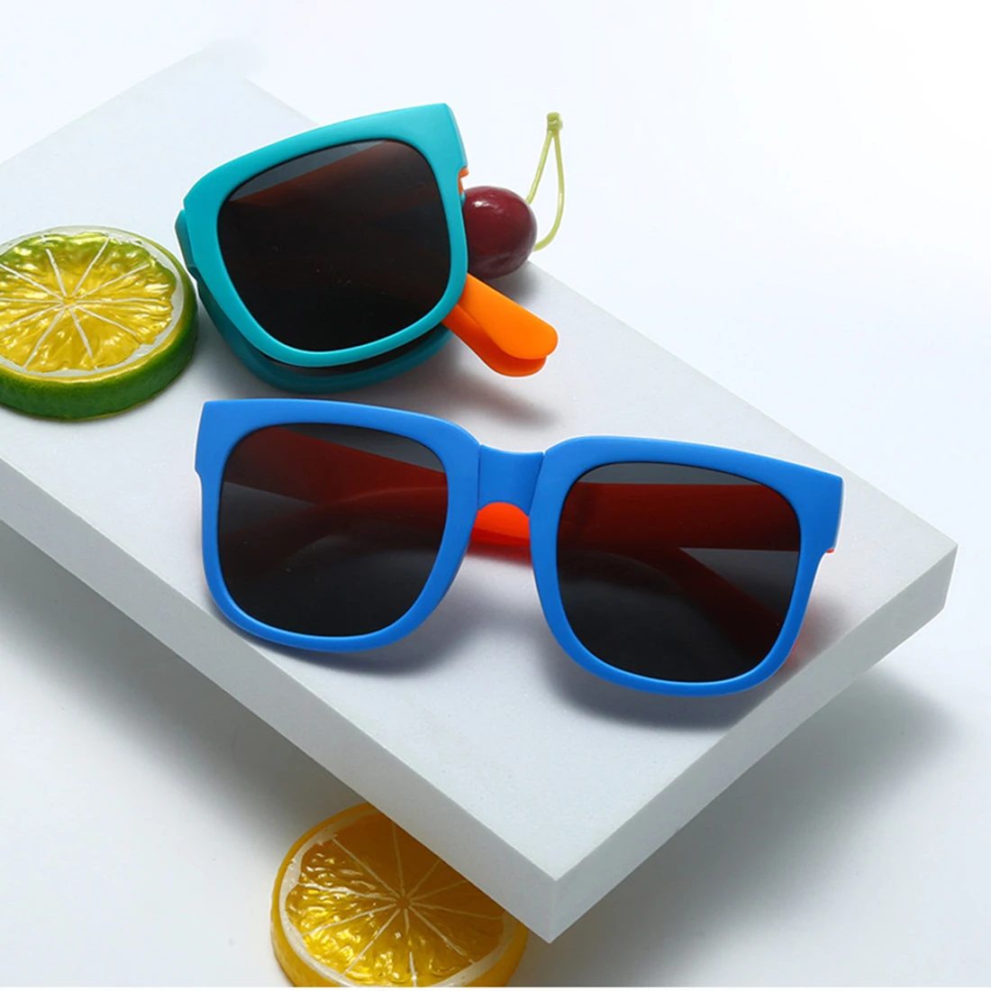 Occhiali da sole per bambini da esterno Occhiali da sole pieghevoli Ragazzi Ragazze Design di marca Occhiali quadrati Occhiali per bambini Tonalità per bambini_voghion.com