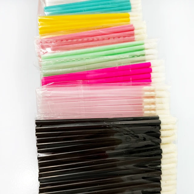 Brosse à lèvres jetable, maquillage des cils, Extension de cils, applicateur de Mascara, baguettes, ensemble d'outils cosmétiques, 5/50/100 pièces, nouveauté